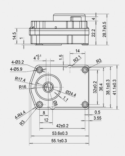 1.8NM DC5V IP67 1/2 Ball Valve Motor Actuator Heat Control